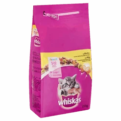 Whiskas Junior Droge Brokjes - Kip & Melk - Kittenvoer - 1,9kg -Flamingo Verkoop whiskas jr droge brokjes kip melk 1 9kg kattenvoer 5 1