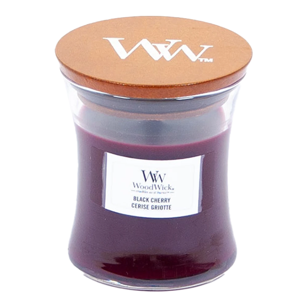 Woodwick Black Cherry Mini Candle - Geurkaars 3 Woodwick Black Cherry Mini Candle - Geurkaars