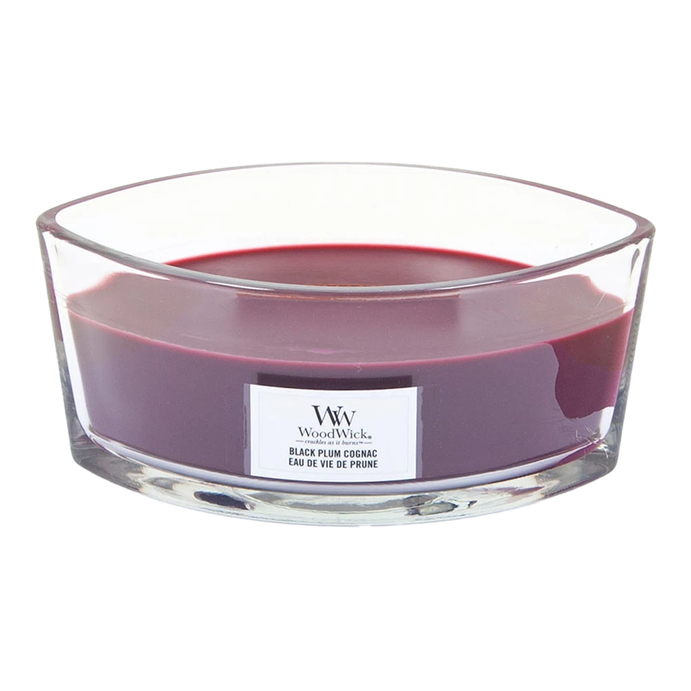 Woodwick Black Plum Cognac Ellipse Candle - Geurkaars 4 Woodwick Black Plum Cognac Ellipse Candle - Geurkaars - Afbeelding 2