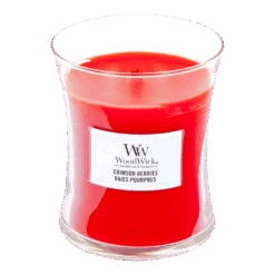 Woodwick Crimson Berries Medium Candle - Geurkaars -Flamingo Verkoop woodwick crimson berries medium candle geurskaars 2 5