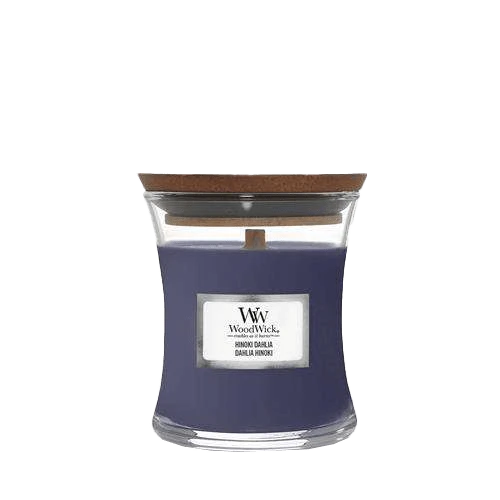 Woodwick Hinoki Dahlia Mini Candle - Geurkaars 3 Woodwick Hinoki Dahlia Mini Candle - Geurkaars
