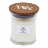 Woodwick Linen Medium Candle - Geurkaars -Flamingo Verkoop woodwick linen medium candle geurskaars 1 3