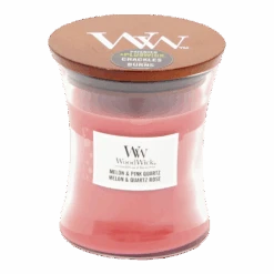 Woodwick Melon & Pink Quartz Medium Candle - Geurkaars
