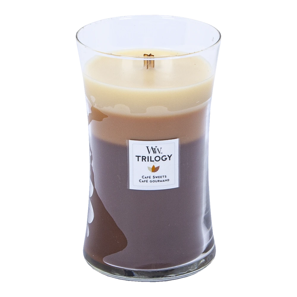 Woodwick Trilogy Cafu00e9 Sweets Large Candle - Geurkaars 4 Woodwick Trilogy Cafu00e9 Sweets Large Candle - Geurkaars - Afbeelding 2