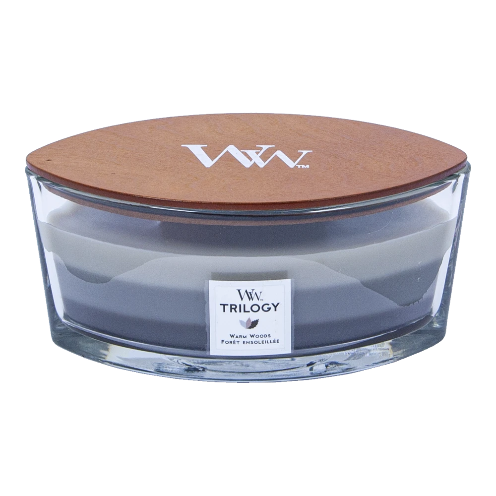 Woodwick Trilogy Warm Woods Ellipse Candle - Geurkaars 3 Woodwick Trilogy Warm Woods Ellipse Candle - Geurkaars