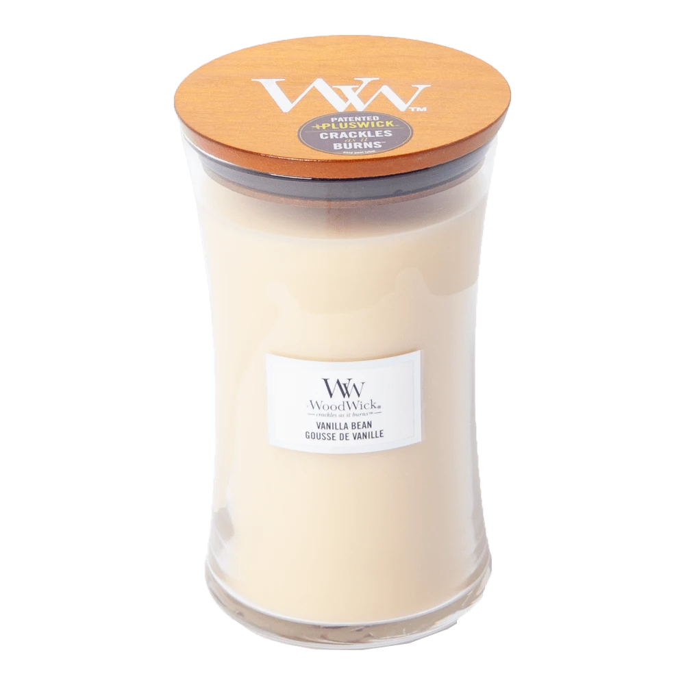 Woodwick Vanilla Bean Large Candle - Geurkaars 3 Woodwick Vanilla Bean Large Candle - Geurkaars
