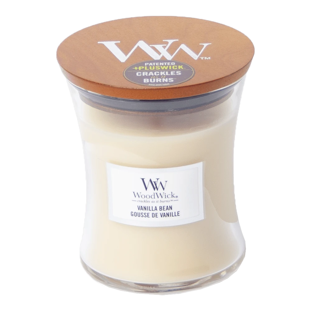 Woodwick Vanilla Bean Medium Candle - Geurkaars 3 Woodwick Vanilla Bean Medium Candle - Geurkaars