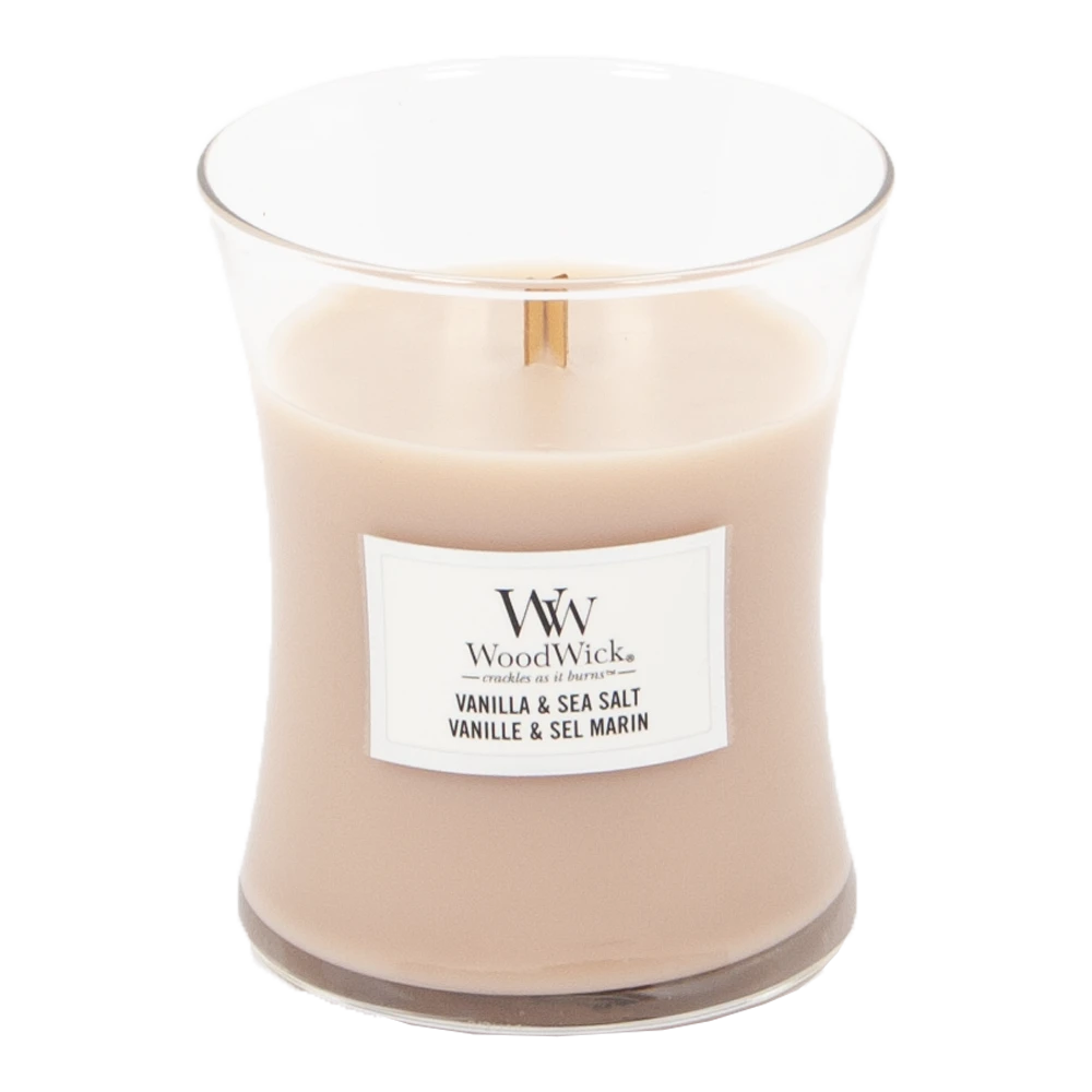Woodwick Vanilla & Sea Salt Medium Candle - Geurkaars 4 Woodwick Vanilla & Sea Salt Medium Candle - Geurkaars - Afbeelding 2