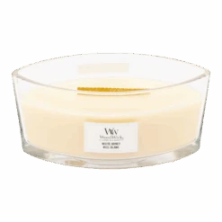 Woodwick White Honey Ellipse Candle - Geurkaars -Flamingo Verkoop woodwick white honey ellipse candle geurskaars 2 3