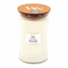 Woodwick White Tea & Jasmine Large Candle - Geurkaars
