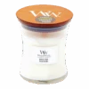 Woodwick White Teak Medium Candle - Geurkaars -Flamingo Verkoop woodwick white teak medium candle geurskaars 1 4