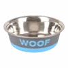 Flamingo Woof Hondenvoerbak - Grijs/Blauw - 21,5cm - 1700ml -Flamingo Verkoop woof hondenvoerbak grijs blauw 21 5cm 1700ml 1